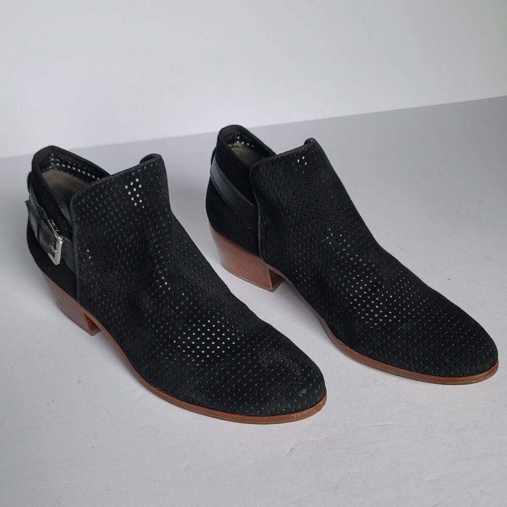 Sam Edelman Paula perforated Leather Upper Suede Ankle Boots. Size 10